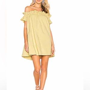Cute lime green off the shoulder free people dress size XS